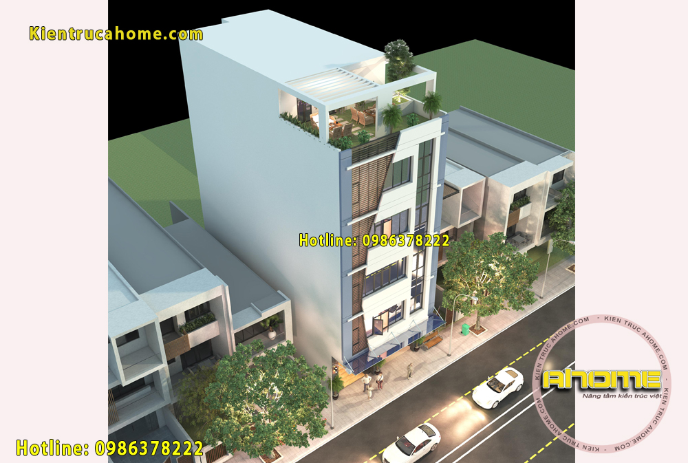 Mẫu chung cư mini kết hợp văn phòng cho thuê 7 tầng AH20017(CĐT: Ông Hoàng- TPHCM)