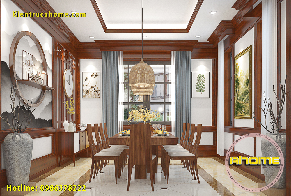 Thiết kế nội thất biệt thự Tân cổ điển NT20020(CĐT: Ông Quyết- Lào Cai)