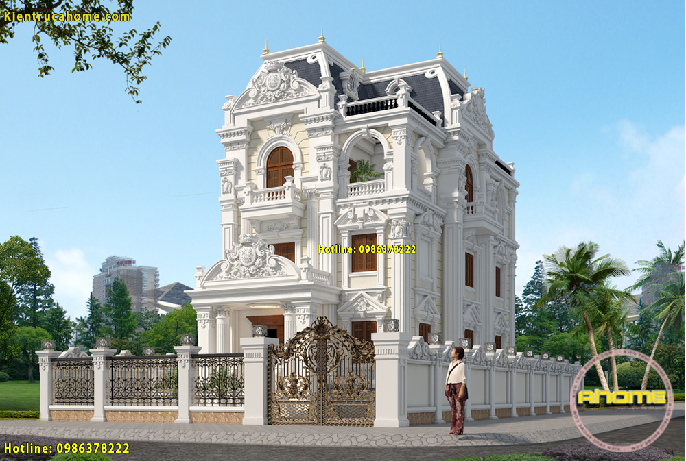 Siêu Phẩm Biệt thự tân cổ điển 4 tầng 1 tum tại Nam Định