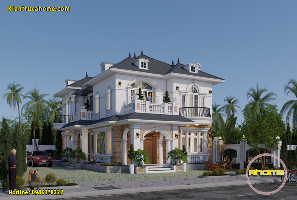 Mẫu villa 2 tầng Tân cổ điển AH20133(CĐT: Ông Dương- Nam Định)