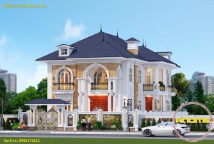 Mẫu biệt thự 2 tầng Tân cổ điển Châu Âu AH20138(CĐT: Ông Dương- Đồng Hới)