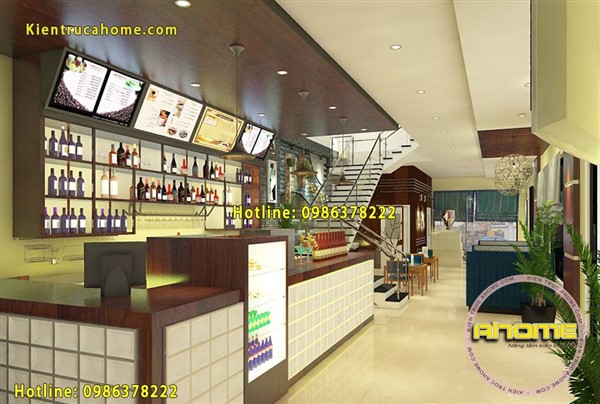 Mẫu nội thất quán Cafe đẹp hiện đại tại Hải Dương NT20043(CĐT: Ông ...