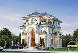 biet thu 3 tang ah21017 biệt thự đơn lập