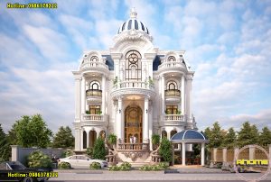 mau dinh thu 4 tang chau au sieu sang trong Biệt thự 50 tỷ