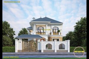 biet thu 2 tang tan co dien ah22002 1 scaled1 Biệt thự 2 tầng