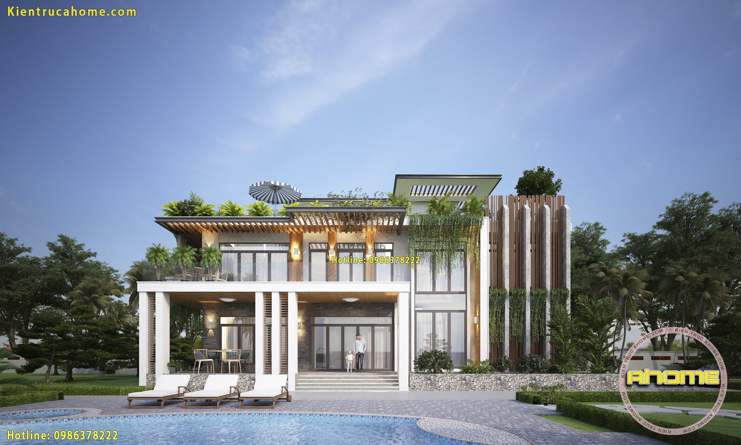 Thiết kế Villa nghỉ dưỡng 2 tầng tại Bắc Ninh