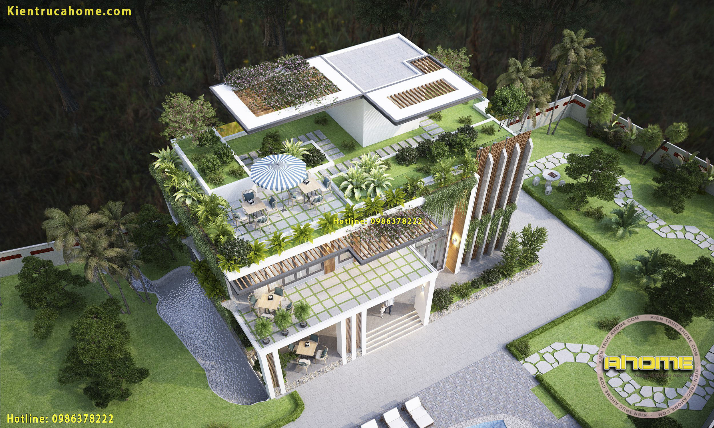 Thiết kế Villa nghỉ dưỡng 2 tầng tại Bắc Ninh 2
