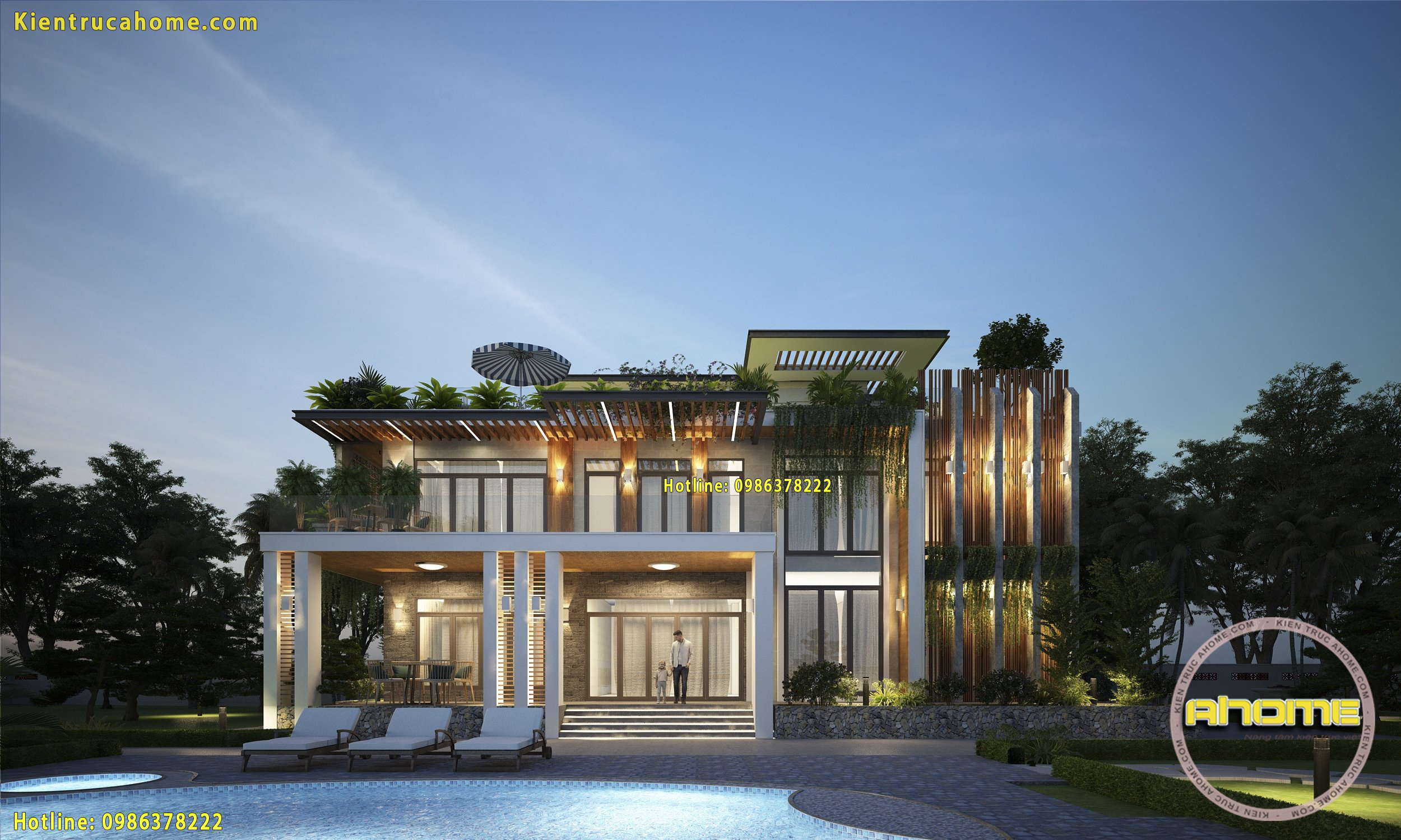 Thiết kế Villa nghỉ dưỡng 2 tầng tại Bắc Ninh 3
