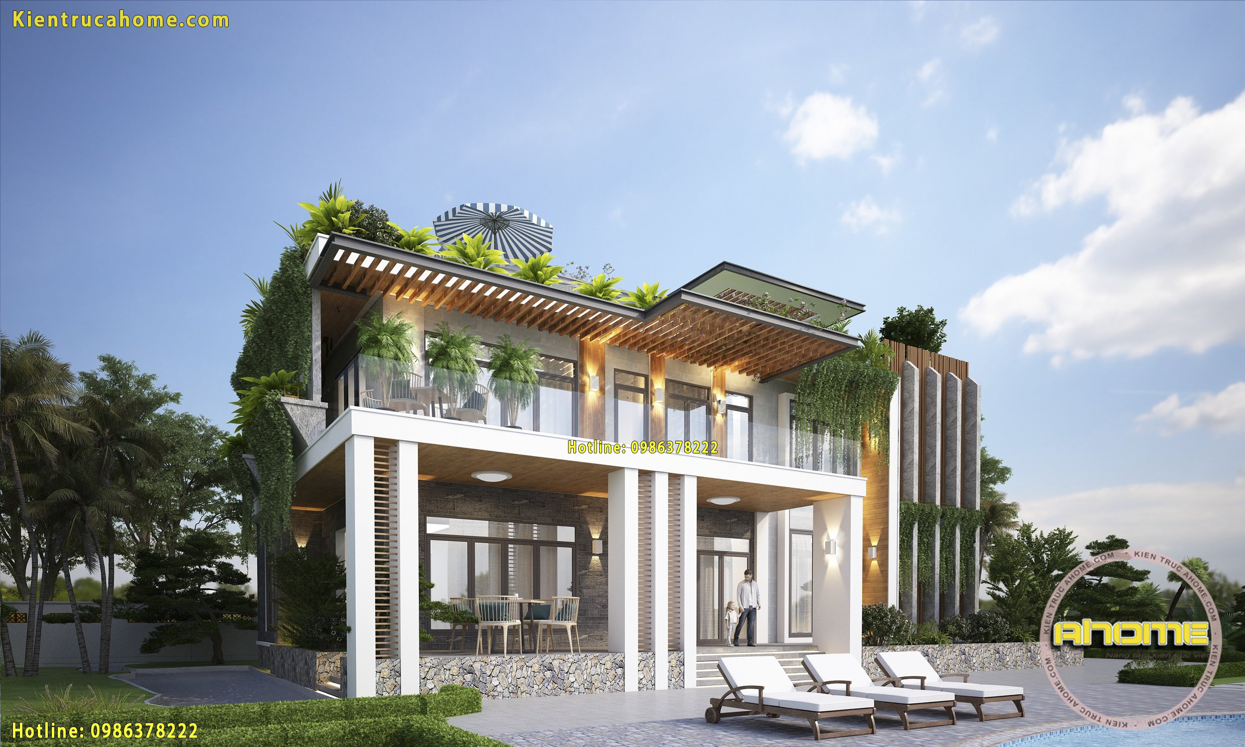 Thiết kế Villa nghỉ dưỡng 2 tầng tại Bắc Ninh 4