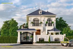 mau nha 2 tang mai nhat biệt thự tân cổ điển