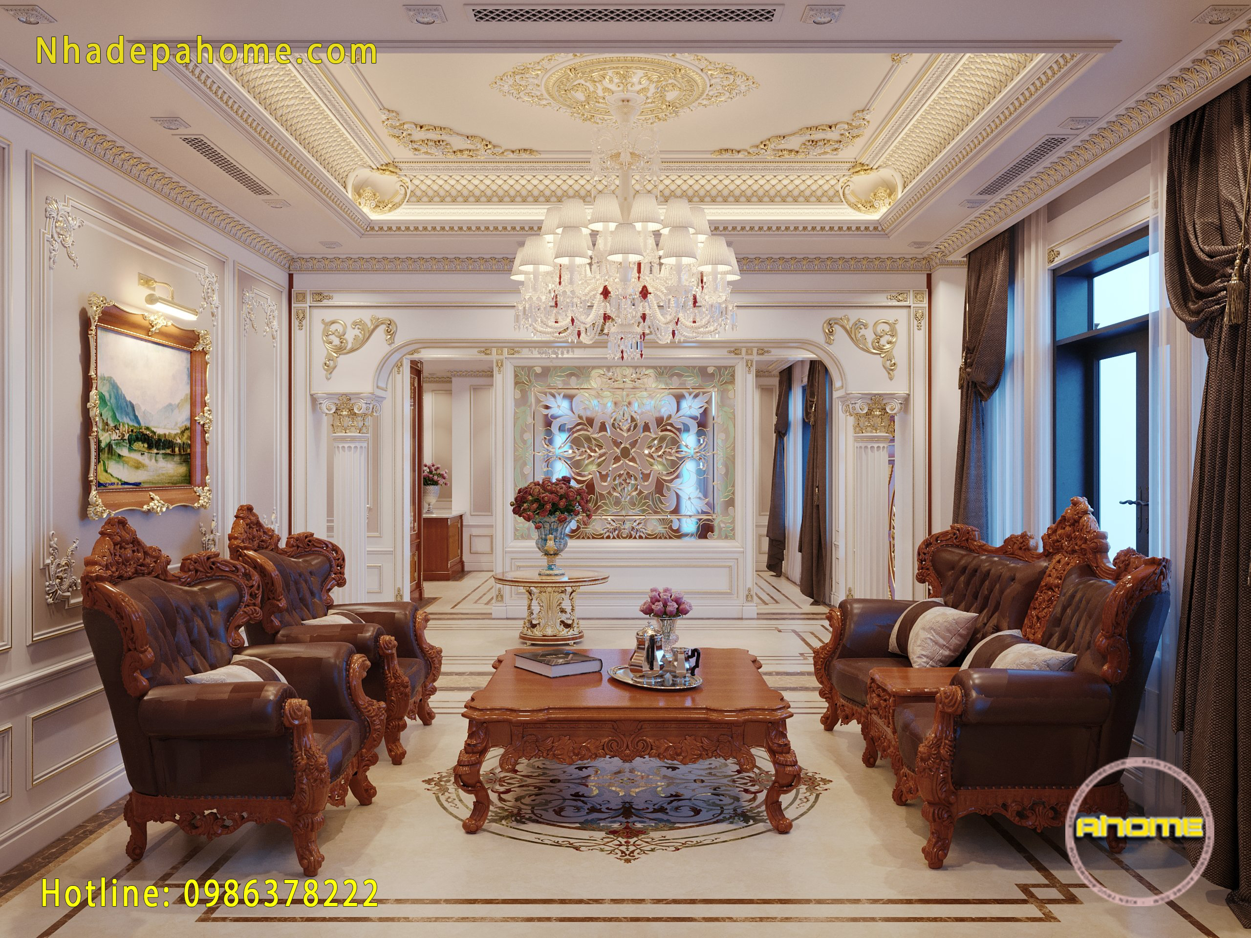 Thiết kế nội thất trong biệt thự phong cách tân cổ điển