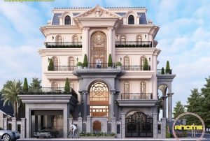 Biet thu 4 tang tan co dien 1 Biệt thự 50 tỷ