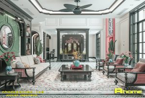 noi that indochine nội thất gỗ sồi
