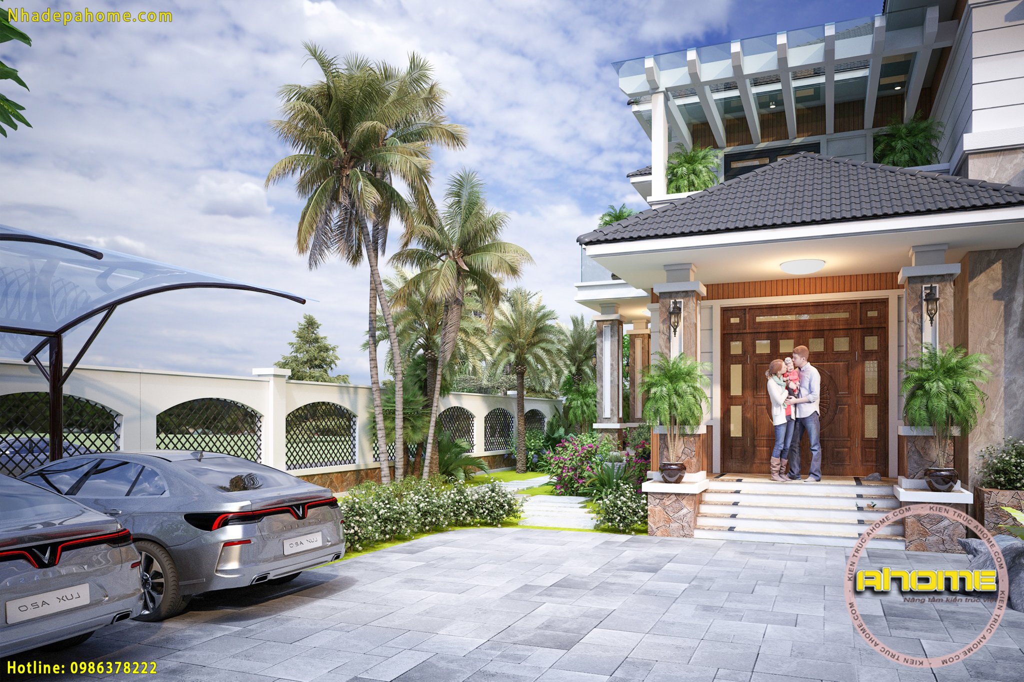 Mẫu biệt thự 2 tầng mái Nhật phổ biến AH22076 6 mau biet thu 2 tang mai nhat 6