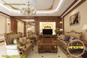mau noi that biet thu co dien dep 5 Nội thất gỗ gõ