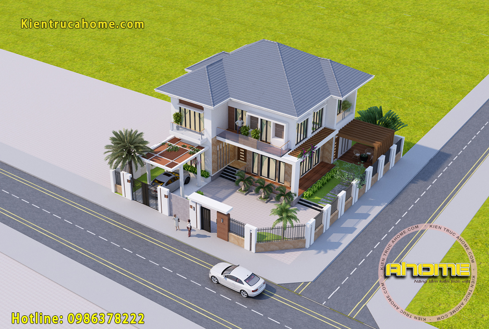 biet thu 2 tang hien dai sang trong AH20077 4