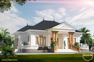 biet thu vuon 1 tang mai nhat tan co dien 1 Biệt thự 1 tầng