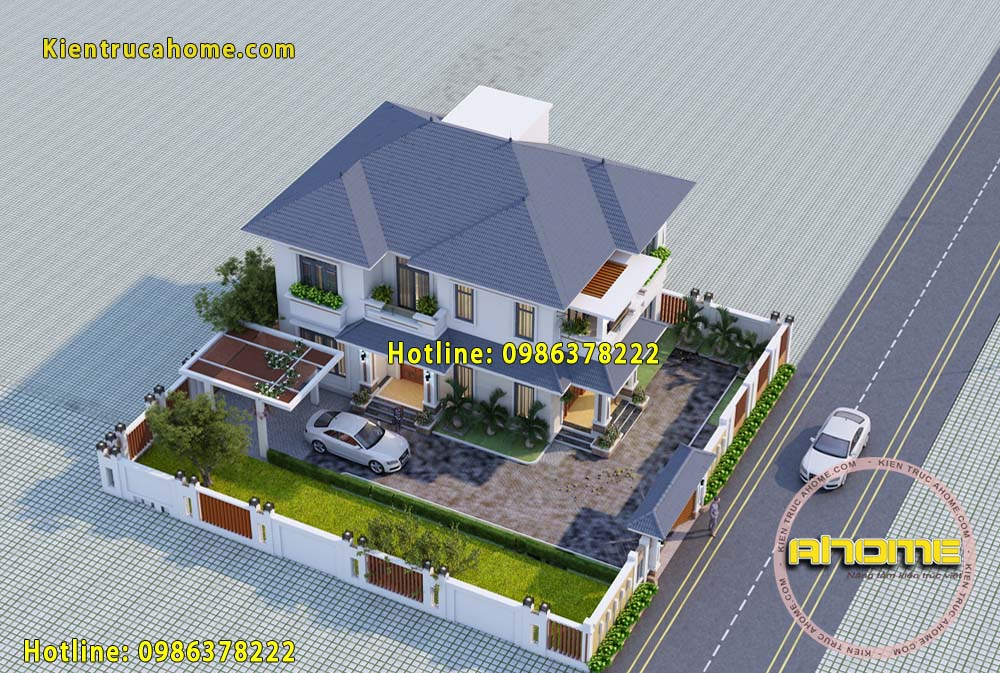 Mẫu biệt thự nhà vườn 2 tầng đẹp tại Bắc Ninh AH20175 3 mau biet thu 2 tang hien dai tuyet dep 3