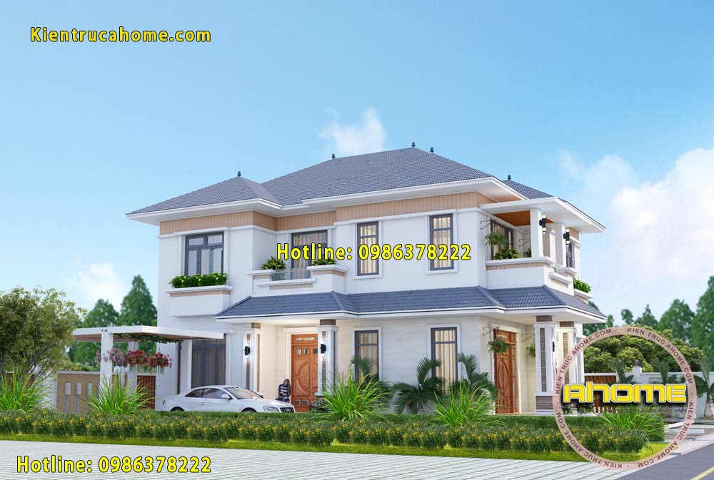 Mẫu biệt thự nhà vườn 2 tầng đẹp tại Bắc Ninh AH20175 4 mau biet thu 2 tang hien dai tuyet dep 4