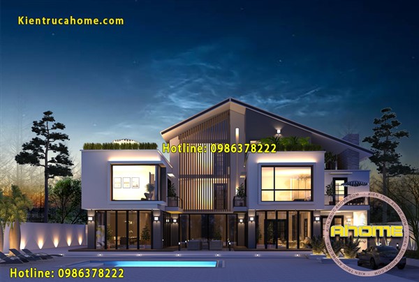 Mẫu biệt thự 3 tầng Hiện đại đẳng cấp AH20017 3 mau biet thu 3 tang hien dai dep dang cap ah20017 2