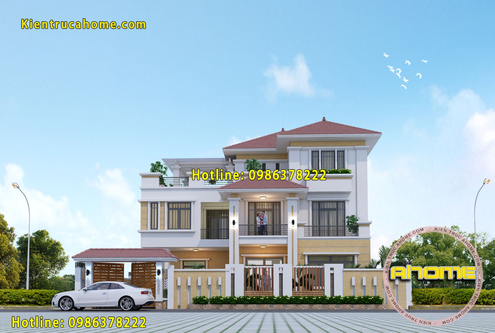 mau biet thu 3 tang hien dai mai nhat AH20045 3