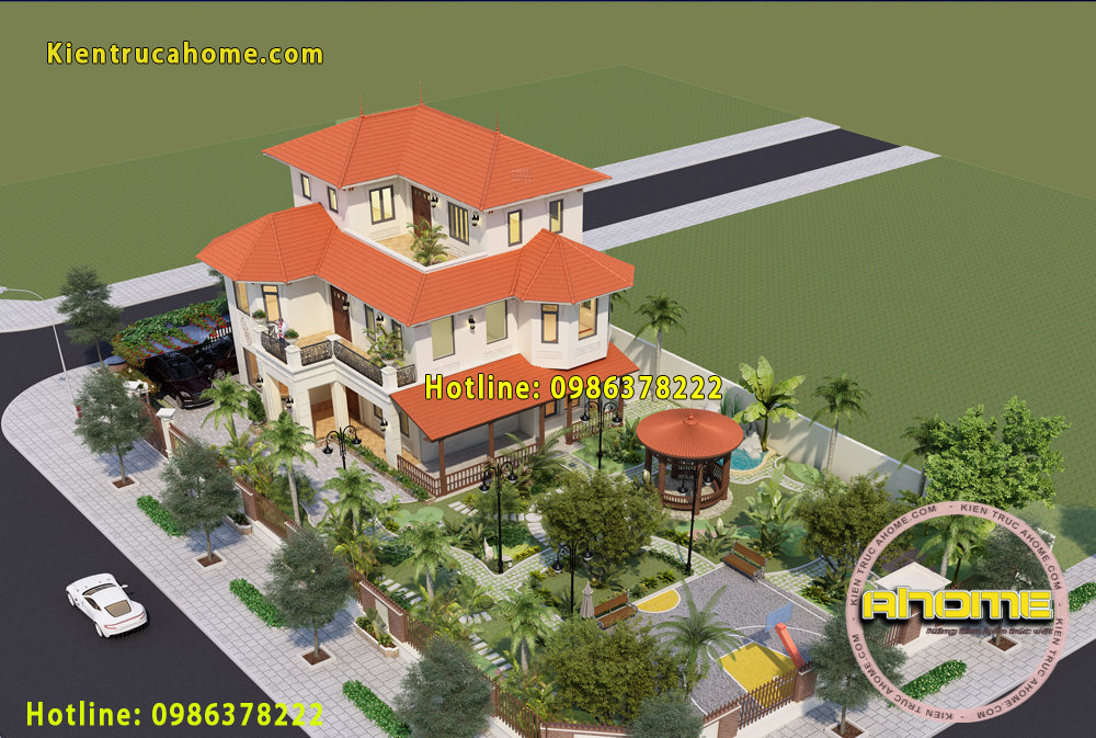 mau biet thu 3 tang phong cach Bac Au ah20127 3