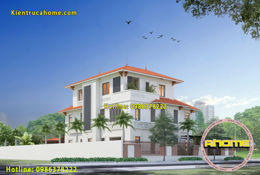 Mẫu biệt thự 3 tầng phong cách Bắc Âu AH20127 6 mau biet thu 3 tang phong cach Bac Au ah20127 5