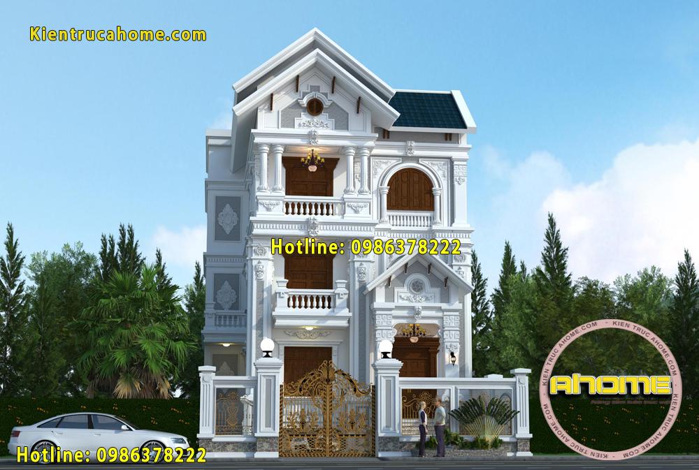 mau biet thu 3 tang tan co dien kieu phap 2 1