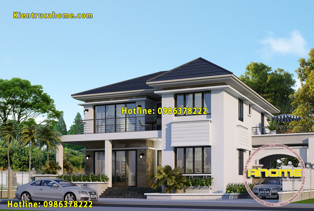 mau biet thu nha vuon 2 tang hien dai ah20076 4
