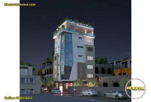 mau khach san mini 7 tang dep tai ha noi Thiết kế khách sạn