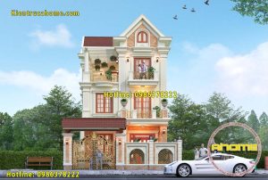 mau nha mai thai 3 tang 9m mat tien ah20063 1 biệt thự kiểu pháp