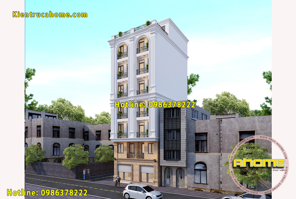 Mẫu nhà ở kết hợp kinh doanh 7 tầng tại Mỹ Đình AH20190 2 mau nha o ket hop kinh doanh 7 tang 2