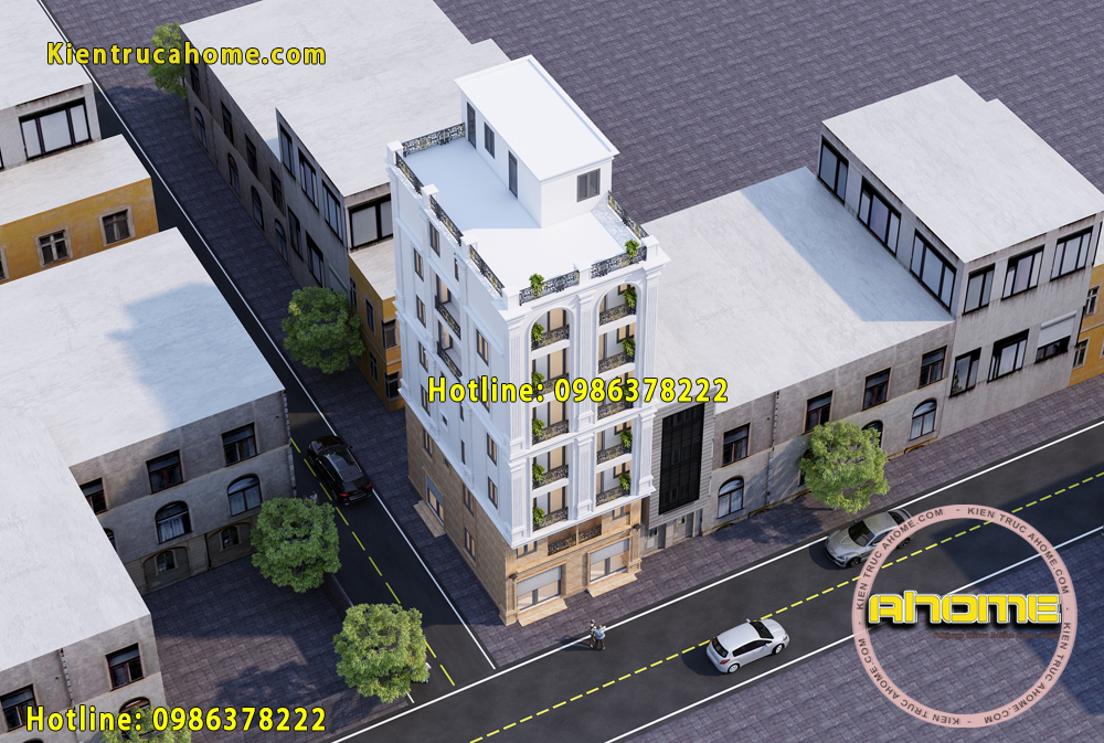 Mẫu nhà ở kết hợp kinh doanh 7 tầng tại Mỹ Đình AH20190 4 mau nha o ket hop kinh doanh 7 tang 4