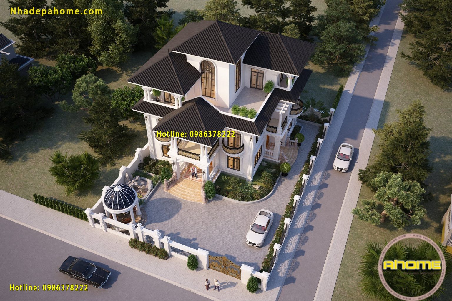 biet thu 3 tang tan co dien an tuong ah21030 5 1536x1024 1 Biệt thự 3 tầng tân cổ điển