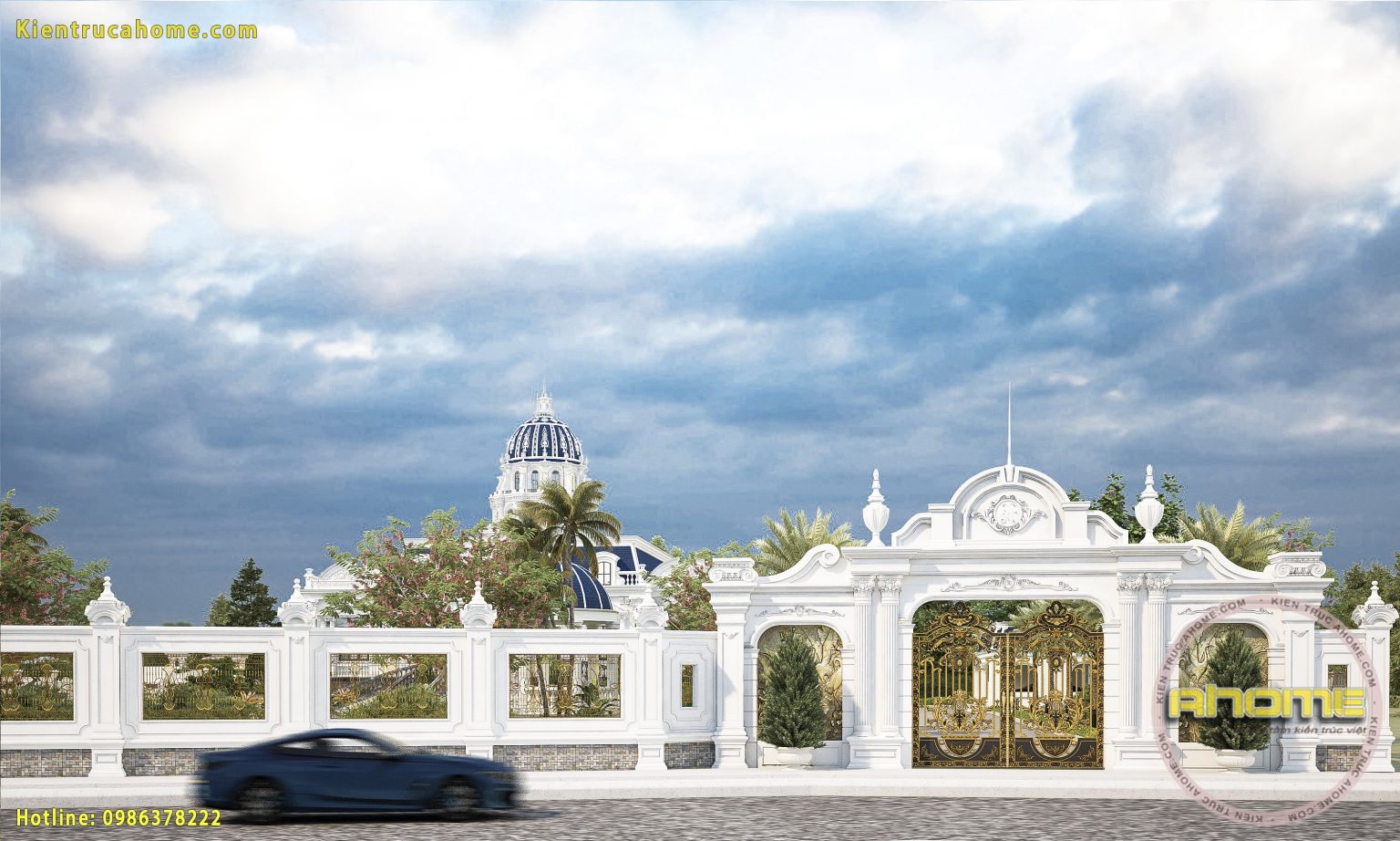 dinh thu 1 tang chau au ah21034 5 1536x922 1 mẫu dinh thự 1 tầng châu âu