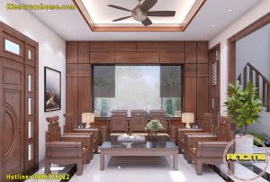 mau noi that hien dai co su dung go tu nhien 1 Nội thất gỗ gõ