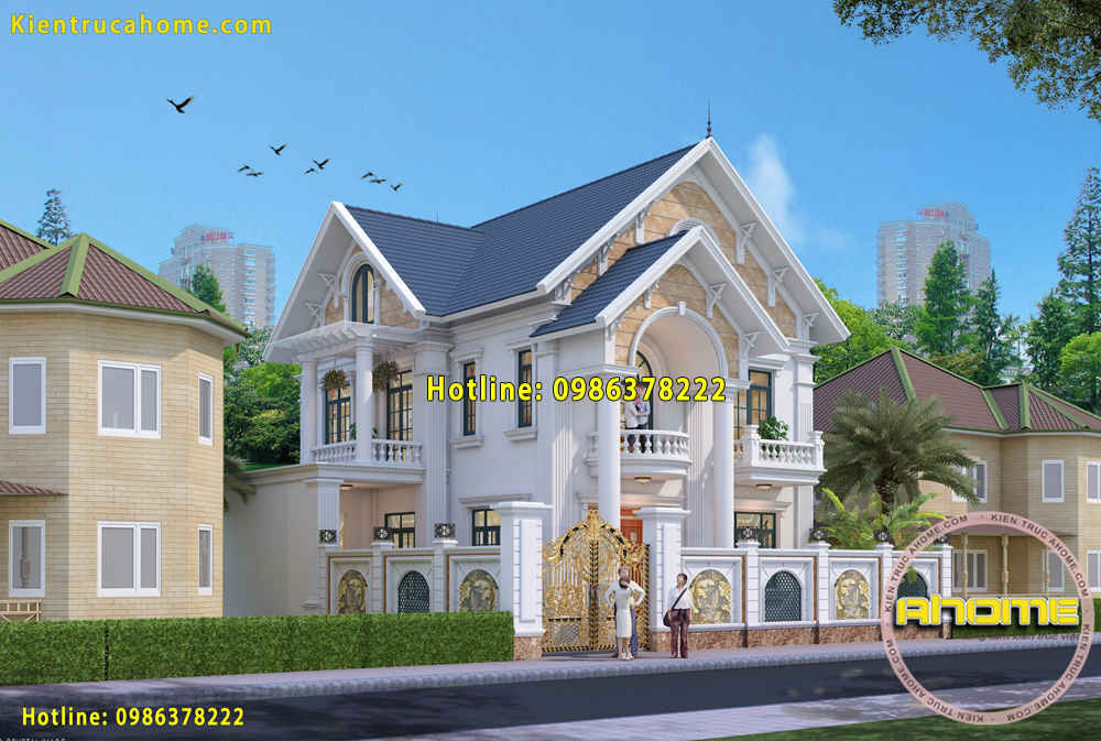mau thiet ke biet thu 2 tang dep ah20078 2