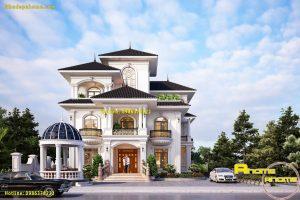 biet thu tan co dien 3 tang co vuon