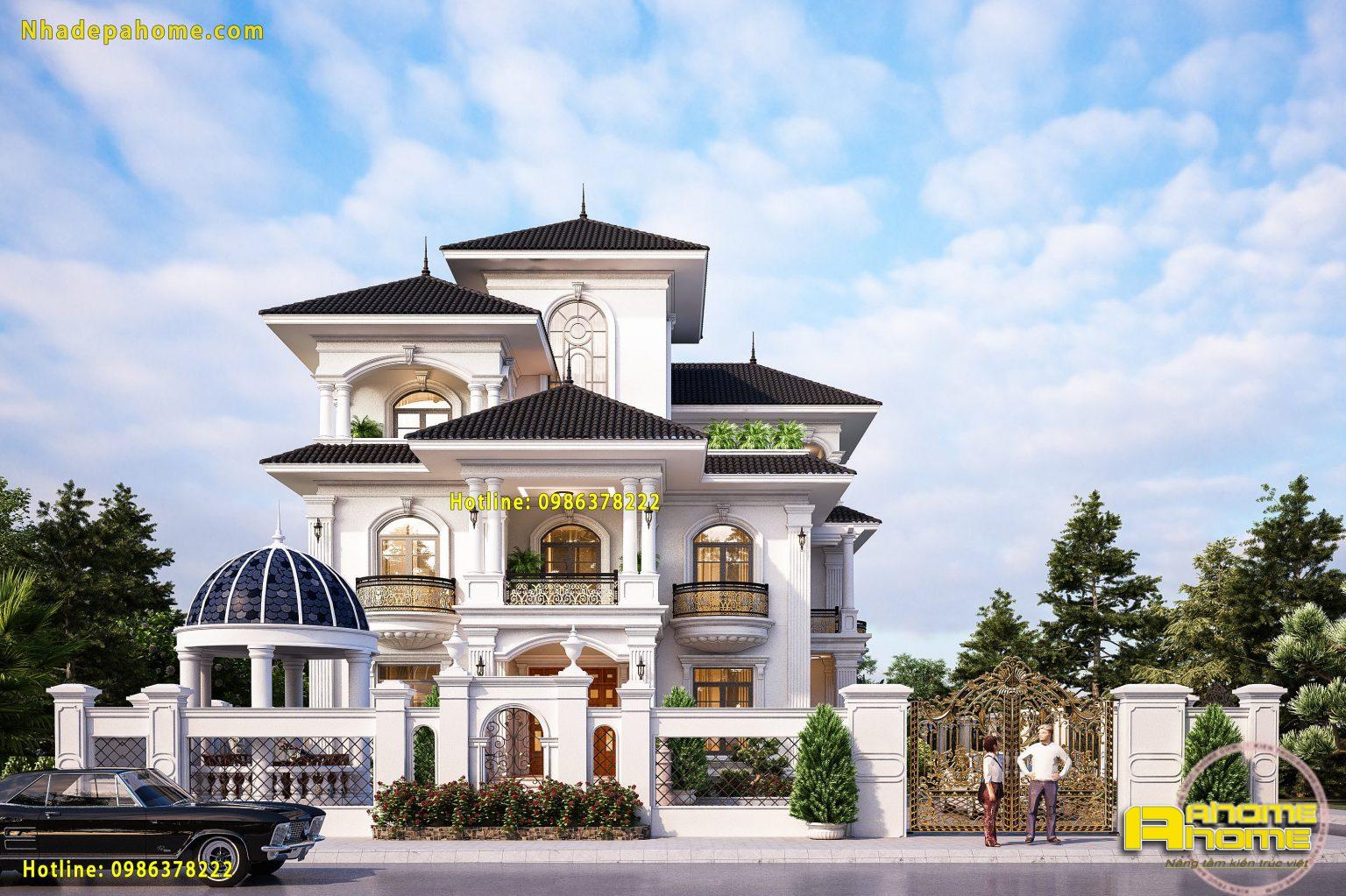Nhà 3 tầng tân cổ điển đẹp