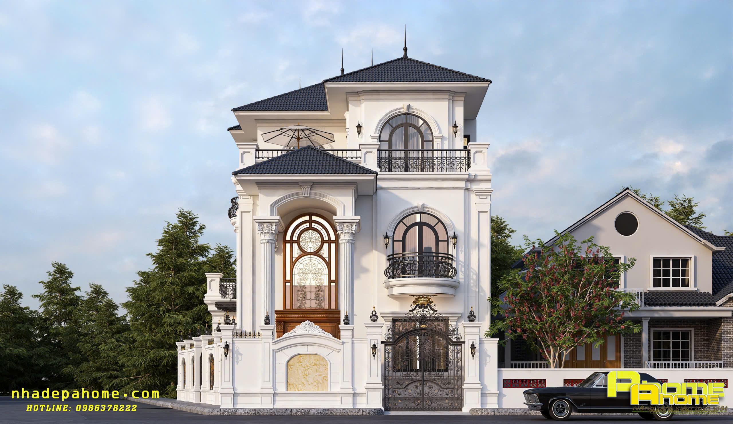 Mẫu biệt thự 3 tầng đẹp AH26051( CĐT: Chị Hạnh- Ninh Bình) 4 mau biet thu 3 tang dep ah26051 4