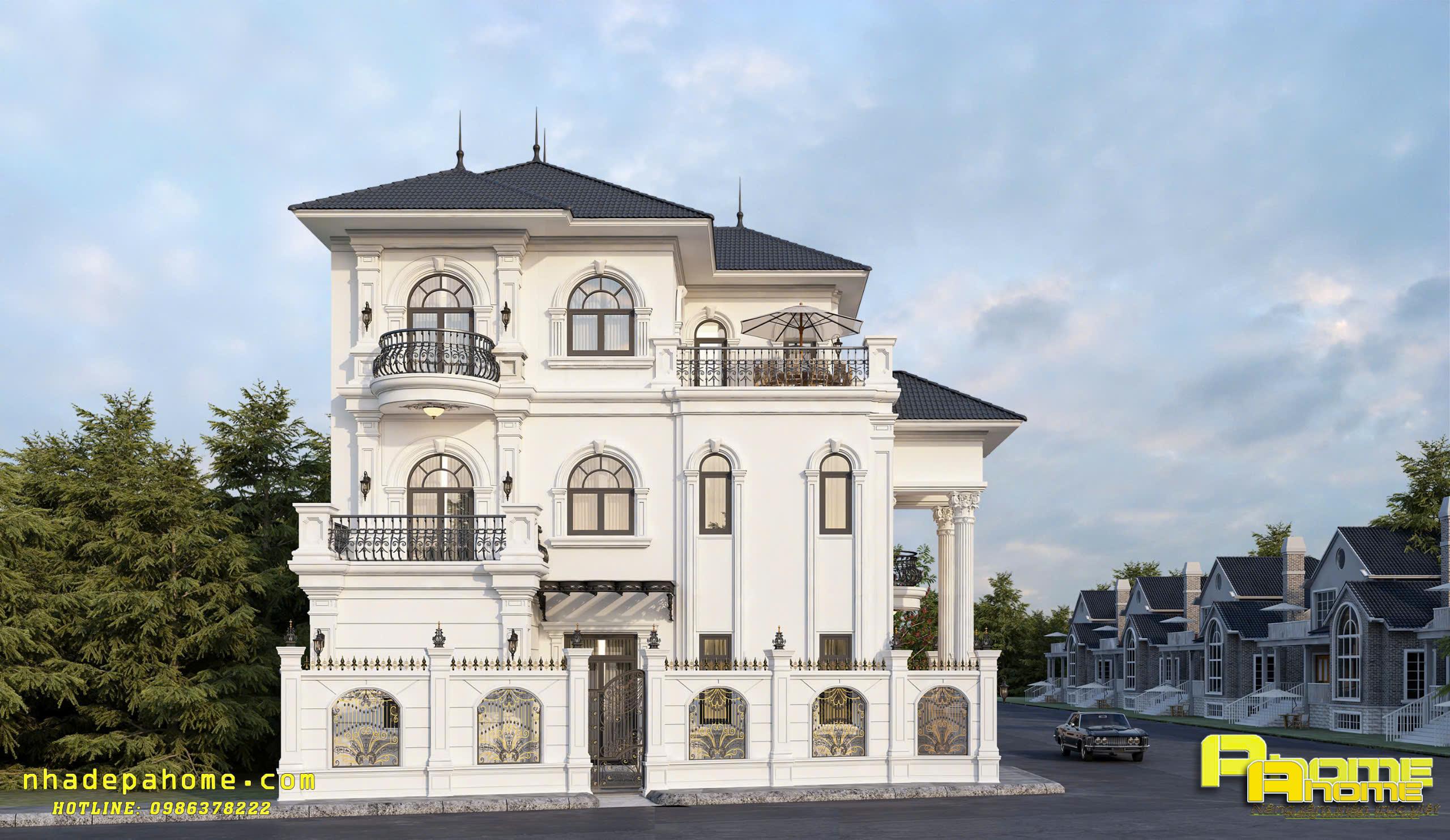 Mẫu biệt thự 3 tầng đẹp AH26051( CĐT: Chị Hạnh- Ninh Bình) 6 mau biet thu 3 tang dep ah26051 6