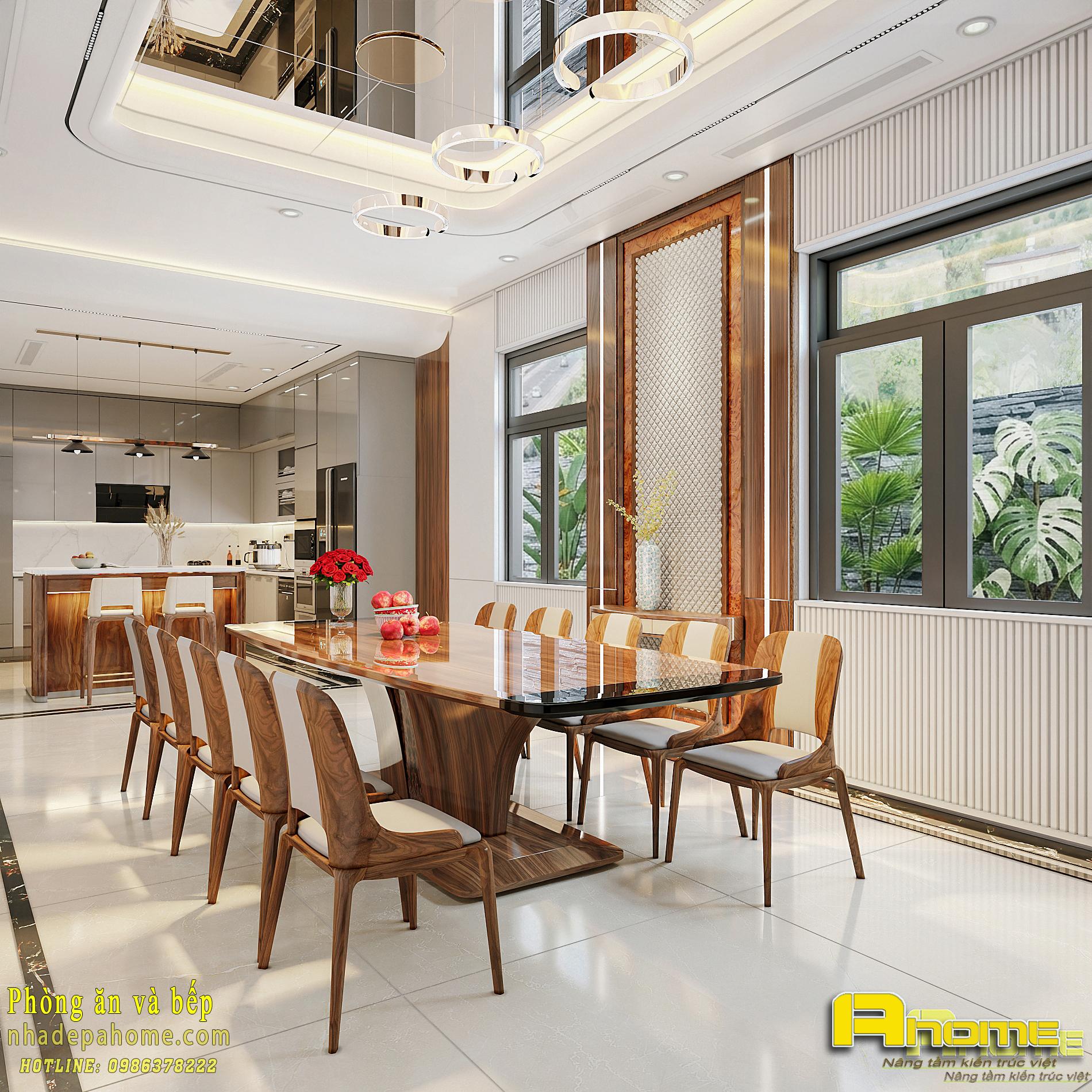 Nội thất biệt thự gỗ Óc chó Hiện đại tại Quảng Ninh NT26004 8 2 1