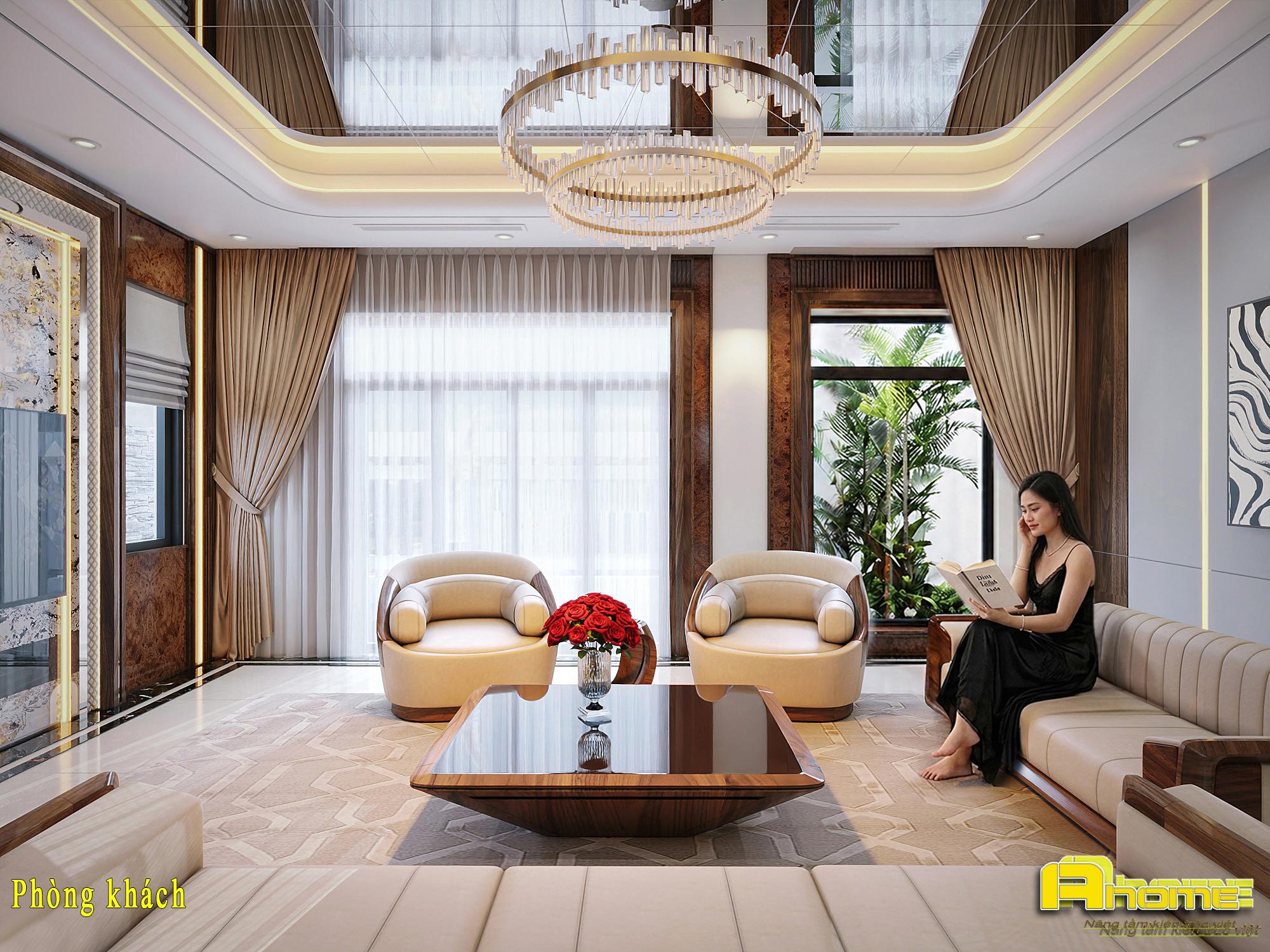 Nội thất biệt thự gỗ Óc chó Hiện đại tại Quảng Ninh NT26004 5 6