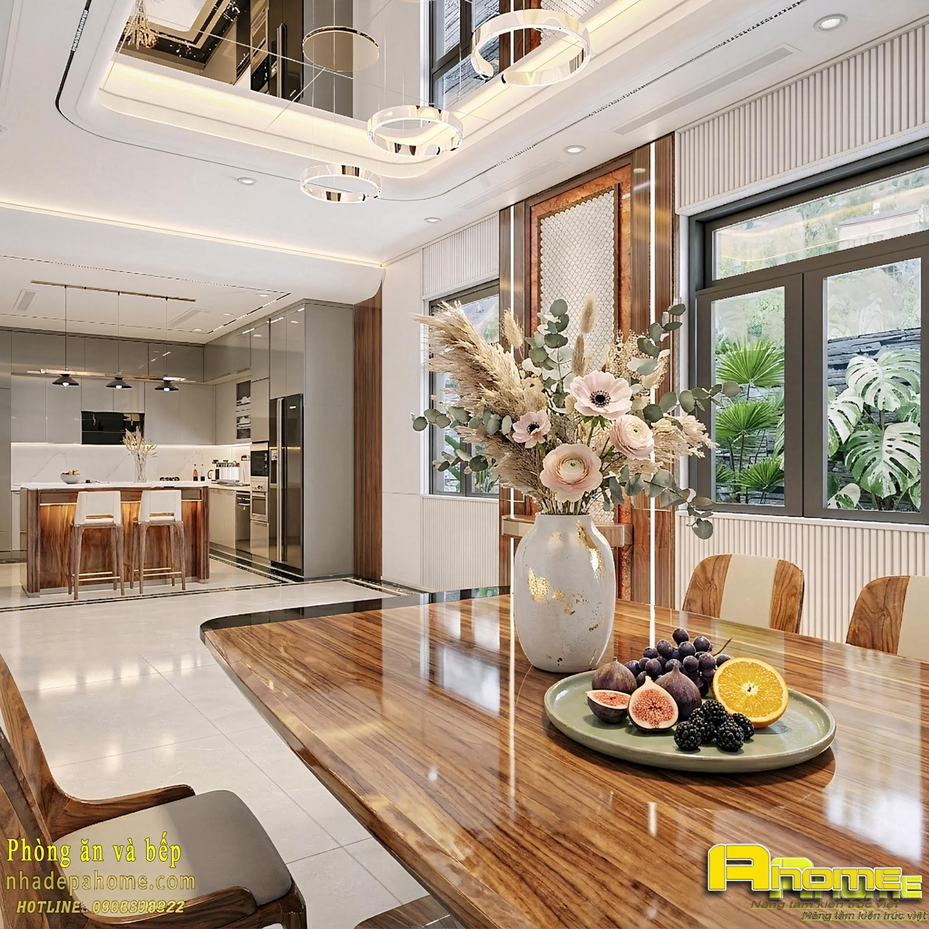 Nội thất biệt thự gỗ Óc chó Hiện đại tại Quảng Ninh NT26004 12 8