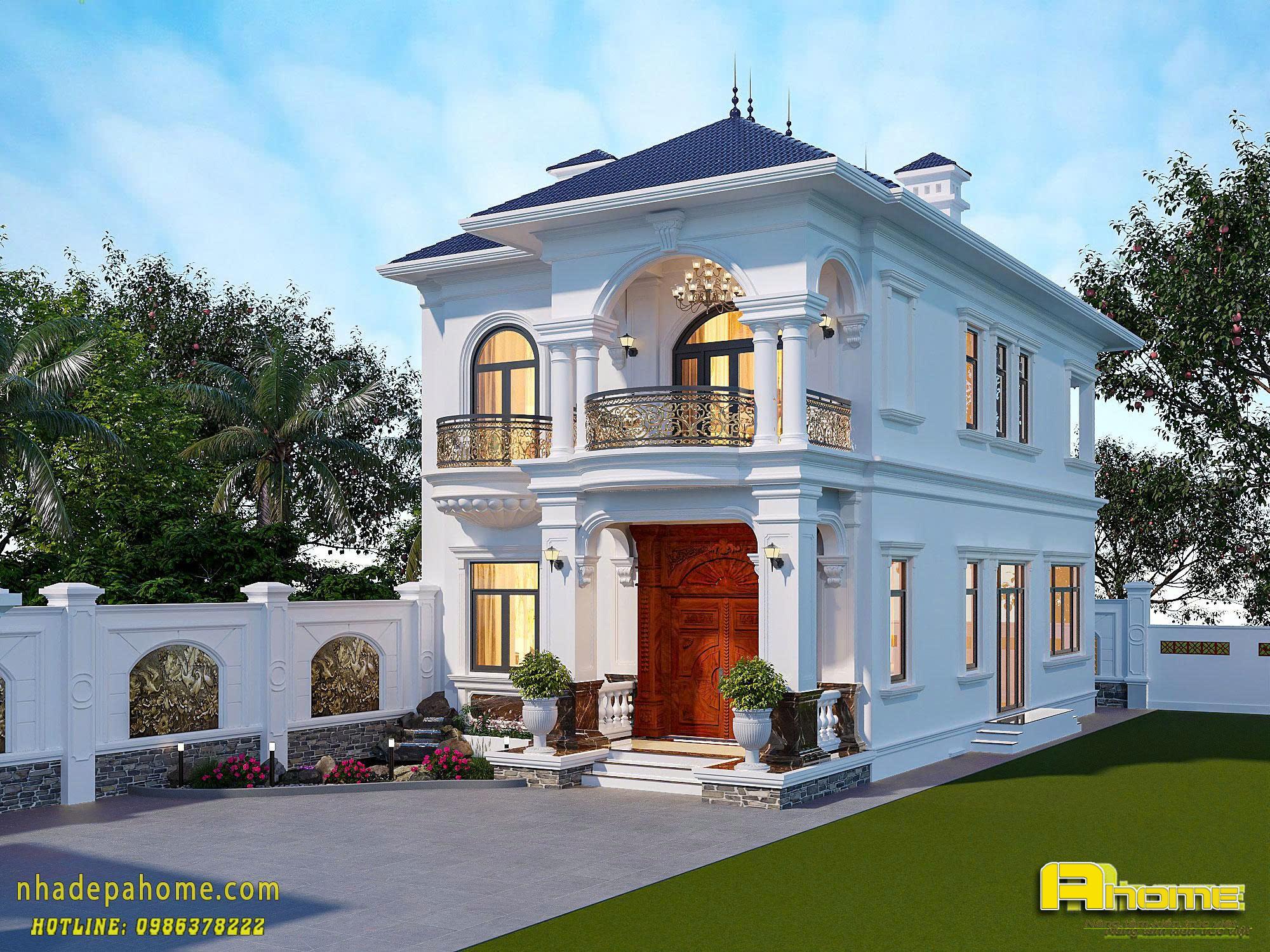 Biệt thự 2 tầng tân cổ điển mái Nhật-5