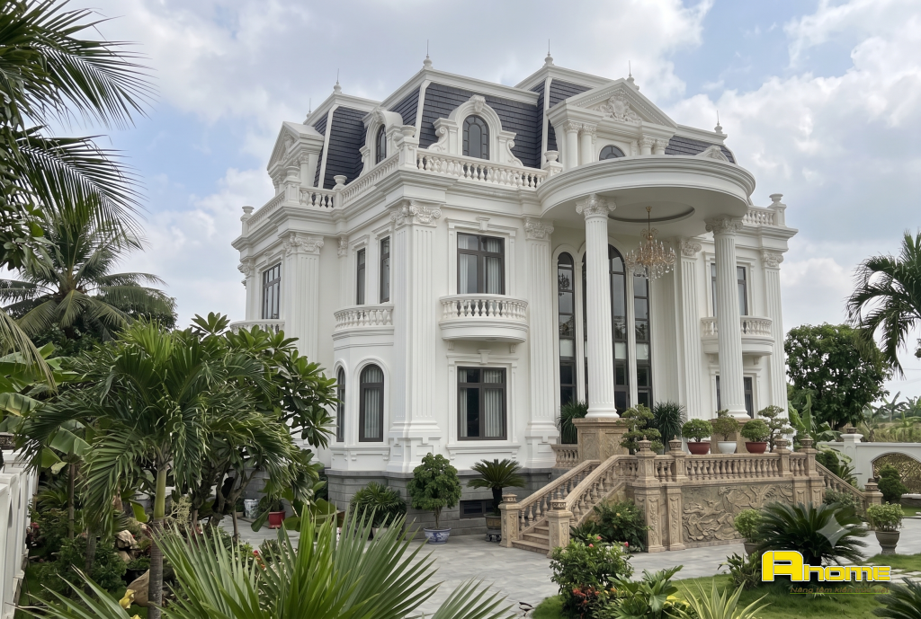 Thi công thực tế biệt thự cổ điển 3 tầng tại Bình Phước 13 thuc te 1