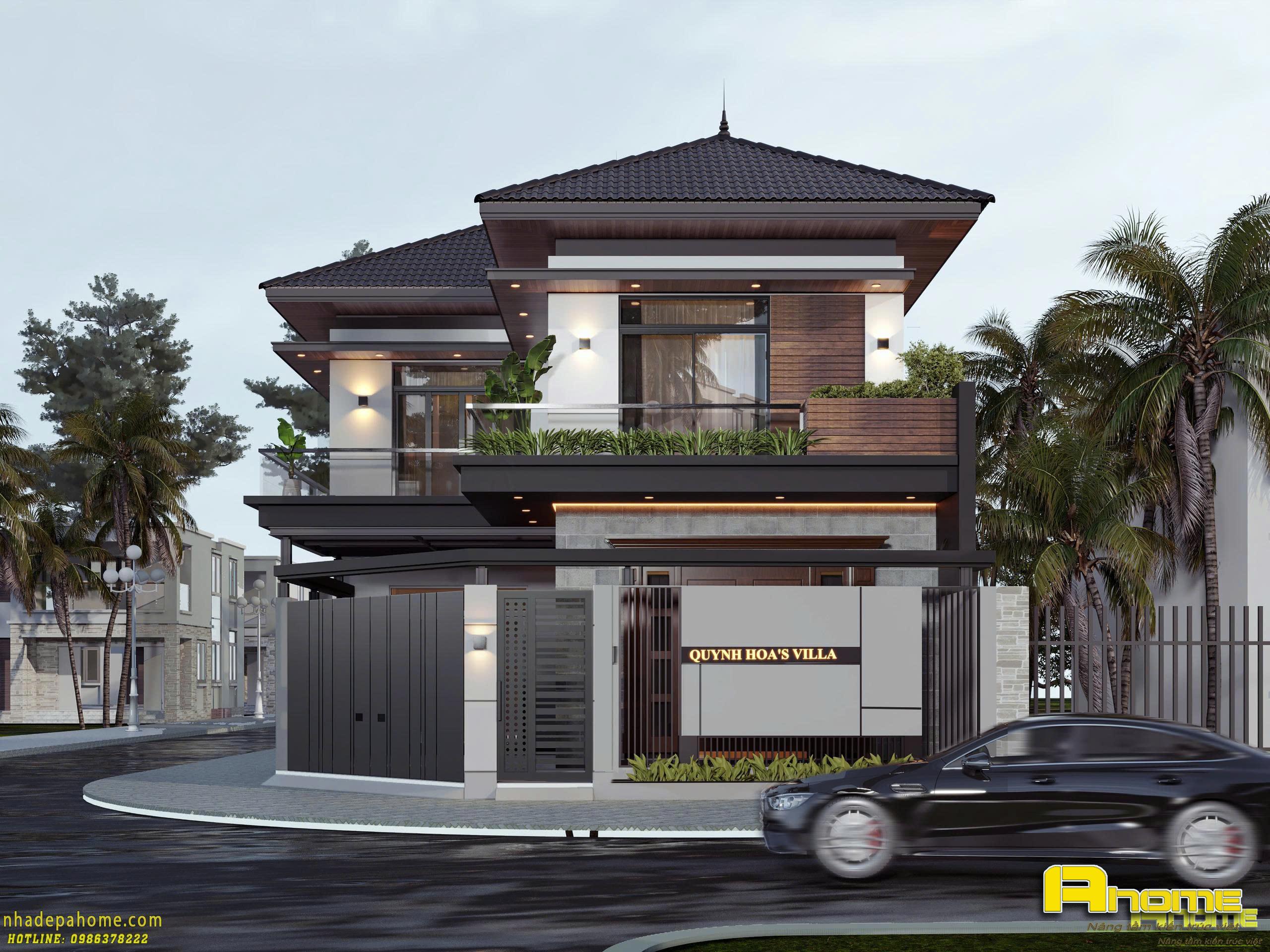 mẫu biệt thự 2 tầng hiện đại chữ L-2 mẫu biệt thự 2 tầng hiện đại chữ L -2