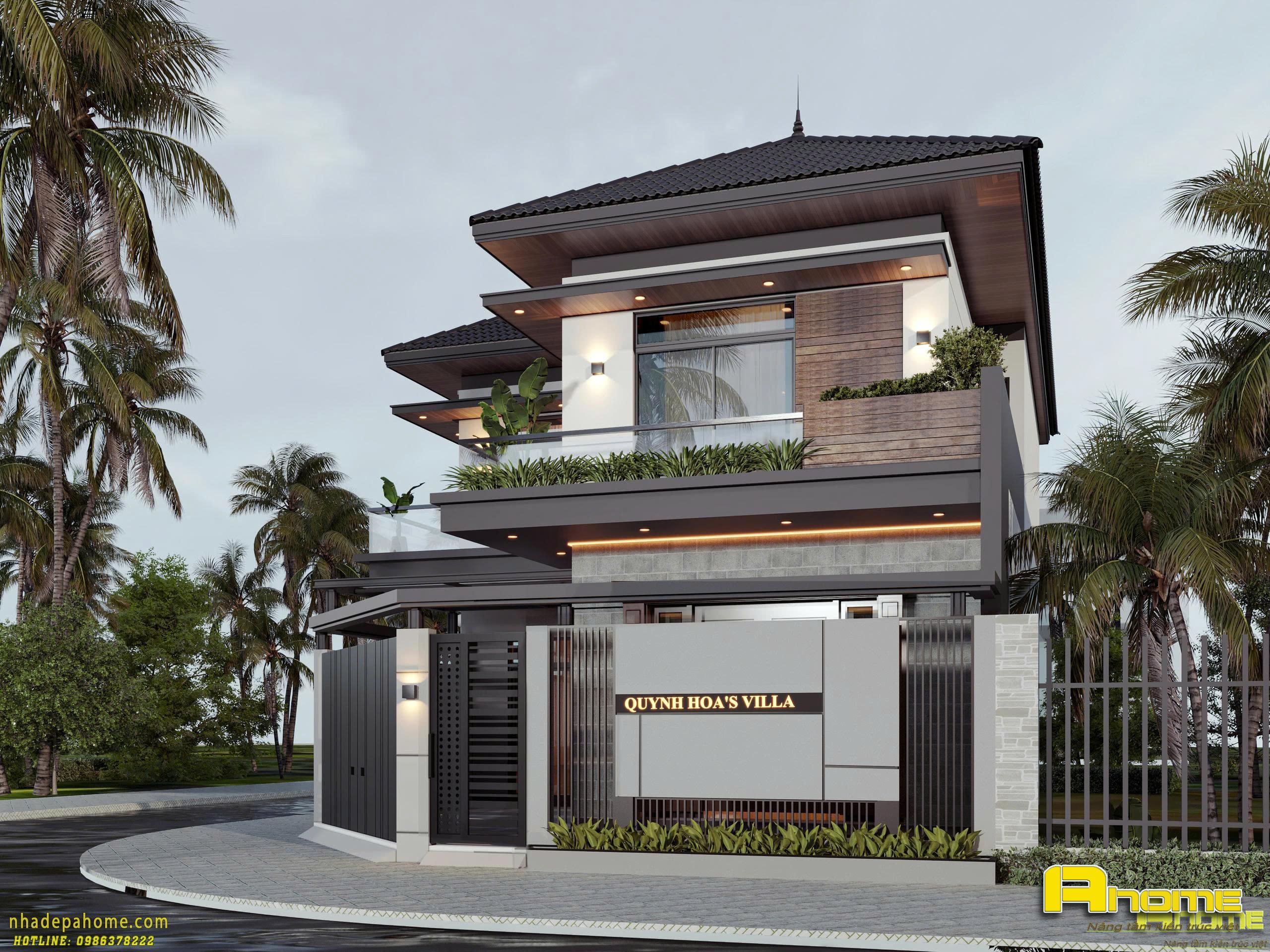 mẫu biệt thự 2 tầng hiện đại chữ L -3 mẫu biệt thự 2 tầng hiện đại chữ L -3